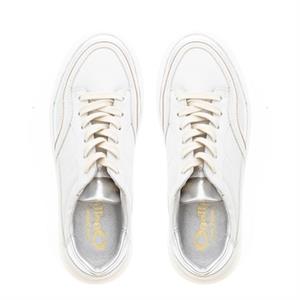 Carl Scarpa Bank White Lace Up Chunky Trainers